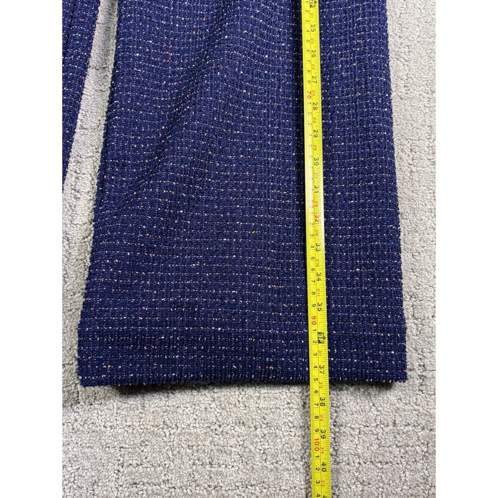 Anthropologie Maeve The Colette Pants 29 Blue Multi Tweed Wide Leg Crop Career - Picture 2 of 8